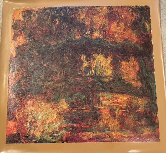 Claude Monet"WATER LILIES-JAPANESE Bridge"Authentic Oil Painting Artagraph:Number None Limited Edition Canvas (26-1/2" x 25-1/4")